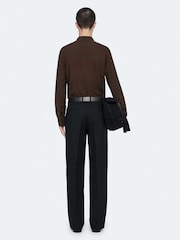 AllSaints Brown Fade Polka Long Sleeve Shirt - Image 2 of 8