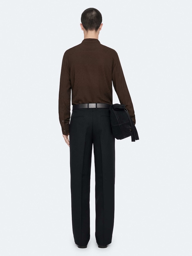 AllSaints Brown Fade Polka Long Sleeve Shirt - Image 2 of 8