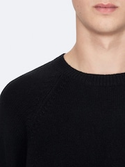 AllSaints Black Cove Crew Jumper - Image 4 of 8