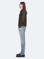 AllSaints Green Chaiyo Trucker Jacket - Image 7 of 8