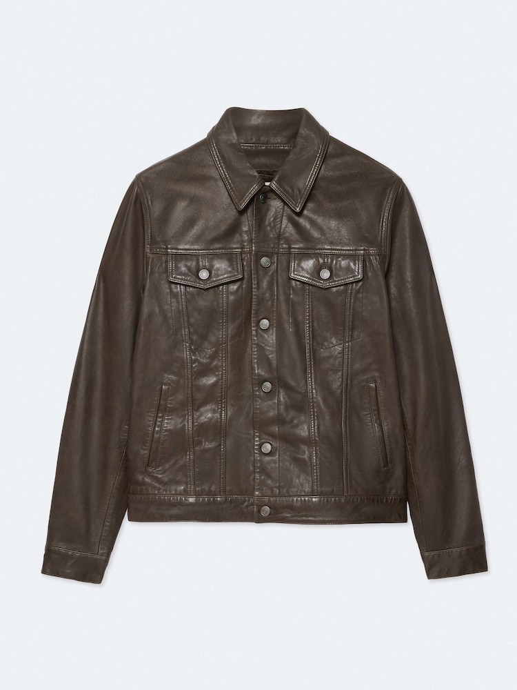 AllSaints Green Chaiyo Trucker Jacket - Image 8 of 8