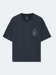 AllSaints Blue Roller Short Sleeve Crew Neck T-Shirt - Image 8 of 8