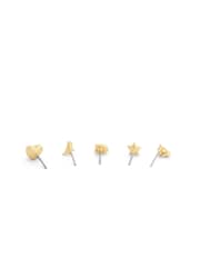 COACH Gold Signature Rexy Motif 5-Piece Single Stud Earring Boxed Set - Image 2 of 4