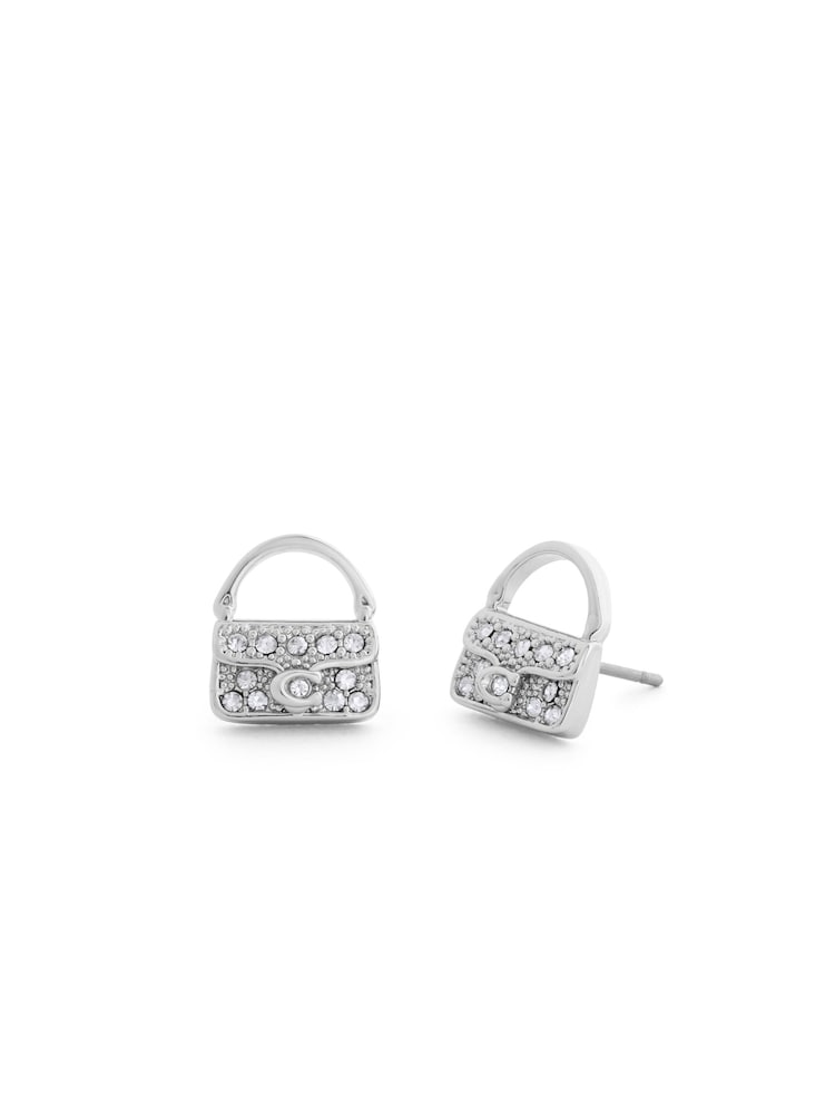 Sudraba tonis - COACH Iconic Charms Pavé rokassomas auskari ar auskariem - Attēls 1 no 3 Sudraba tonis - COACH Iconic Charms Pavé rokassomas auskari ar auskariem - Attēls 1 no 3