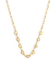 COACH Gold Tone Heirloom Tea Rose Bib Necklace - Image 1 of 3