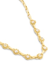 COACH Gold Tone Heirloom Tea Rose Bib Necklace - Image 3 of 3