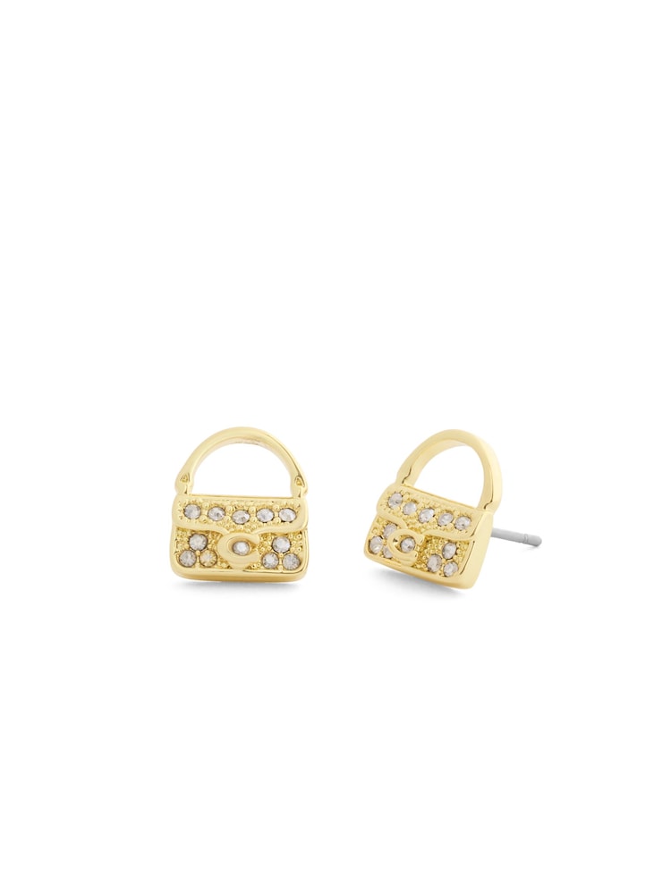 Zelta tonis - COACH Iconic Charms Pavé rokassomas auskari ar auskariem - Attēls 1 no 3 Zelta tonis - COACH Iconic Charms Pavé rokassomas auskari ar auskariem - Attēls 1 no 3