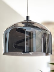 Smoke Grey Helix 3 Light Linear Ceiling Light Pendant - Image 4 of 9