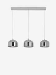 Smoke Grey Helix 3 Light Linear Ceiling Light Pendant - Image 5 of 9