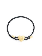 COACH Black Signature Heart Leather Bracelet - Image 2 of 3