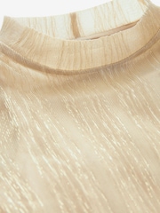 Gold High Neck Sparkle Mesh Top (3-16yrs) - Image 7 of 7