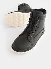 Black Lace-Up Utility Boots - Image 3 of 5