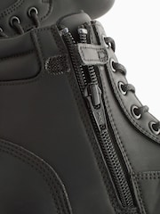 Black Lace-Up Utility Boots - Image 5 of 5