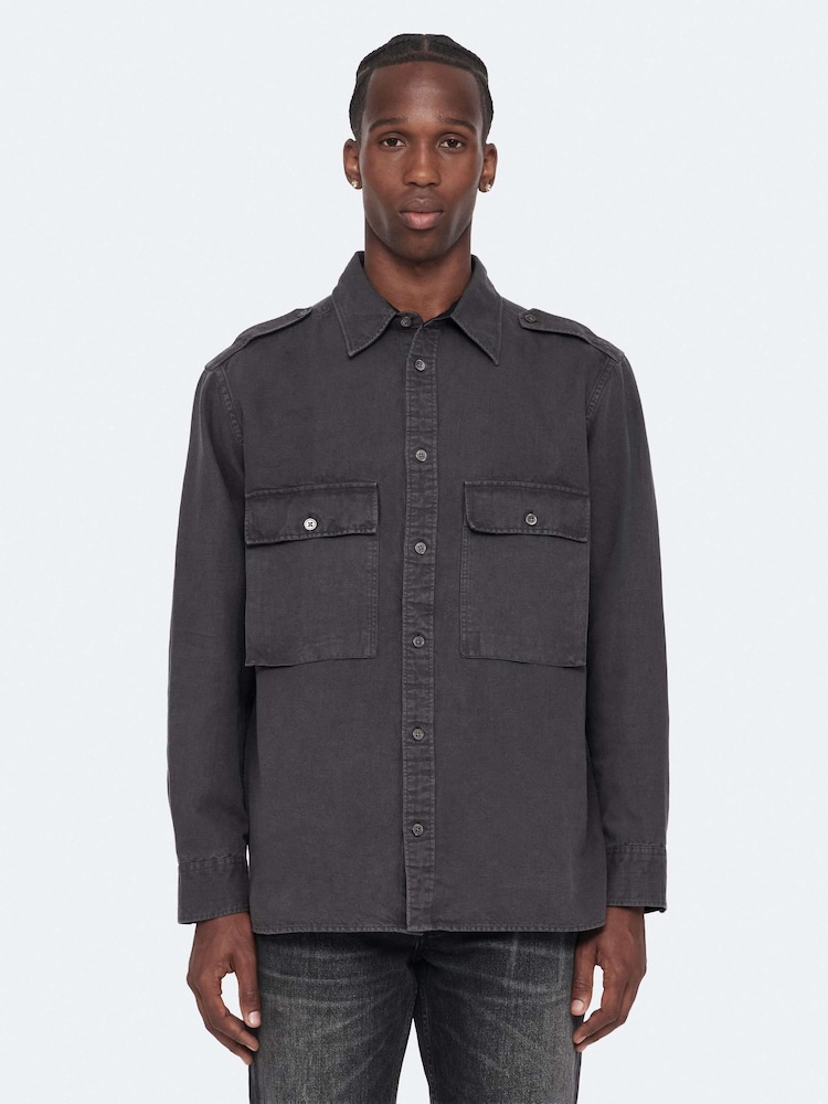 AllSaints Hart Long Sleeve Shirt - Slika 1 iz 8