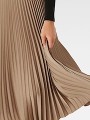 Forever New Gold Ester Satin Pleated Skirt - Image 5 of 5