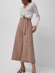 French Connection Brown Whisper Belted Culottes - Image 3 of 5