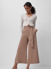 French Connection Brown Whisper Belted Culottes - Image 5 of 5