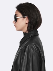 AllSaints Black Orville Coat - Image 3 of 8