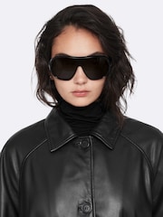 AllSaints Black Orville Coat - Image 5 of 8
