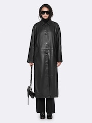 AllSaints Black Orville Coat - Image 7 of 8