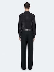 AllSaints Black Fade Polka Long Sleeve Shirt - Image 2 of 8