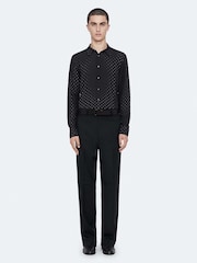 AllSaints Black Fade Polka Long Sleeve Shirt - Image 3 of 8
