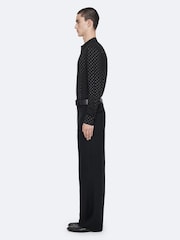 AllSaints Black Fade Polka Long Sleeve Shirt - Image 4 of 8