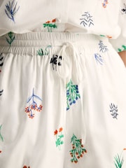 Joules Iris White Ground Embroidered Shorts - Image 5 of 7