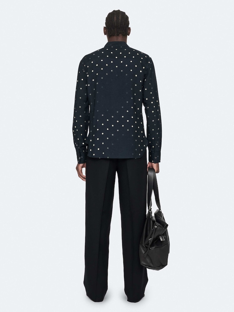 AllSaints Fade Polka Long Sleeve Shirt - Bilde 2 av 8