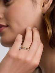 D.Louise Gold Tone Pavé Curve Stacking Ring - Image 3 of 5