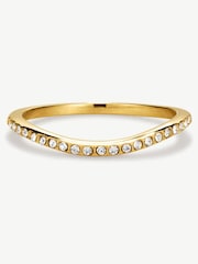 D.Louise Gold Tone Pavé Curve Stacking Ring - Image 4 of 5