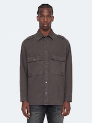 AllSaints Brown Hart Long Sleeve Shirt - Image 1 of 8