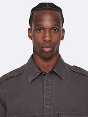 AllSaints Brown Hart Long Sleeve Shirt - Image 4 of 8