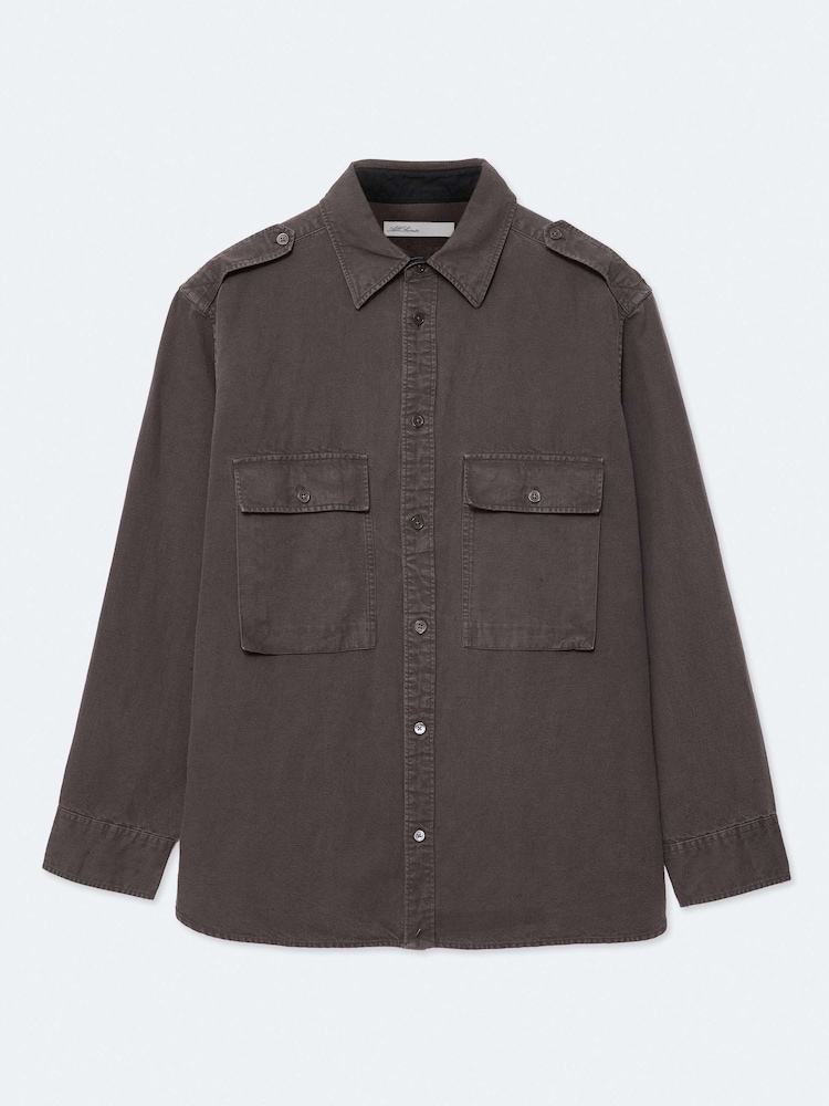 AllSaints Brown Hart Long Sleeve Shirt - Image 8 of 8