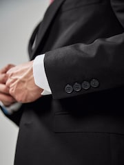 Black Skinny Fit Two Button Suit Jacket - Image 6 of 10