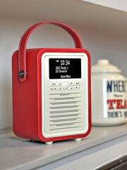 VQ Red Red Retro Mini DAB Radio - Image 4 of 6