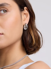 D.Louise Silver Tone Classic Knot Earrings - Image 1 of 4
