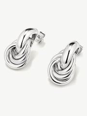 D.Louise Silver Tone Classic Knot Earrings - Image 3 of 4