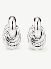 D.Louise Silver Tone Classic Knot Earrings - Image 4 of 4