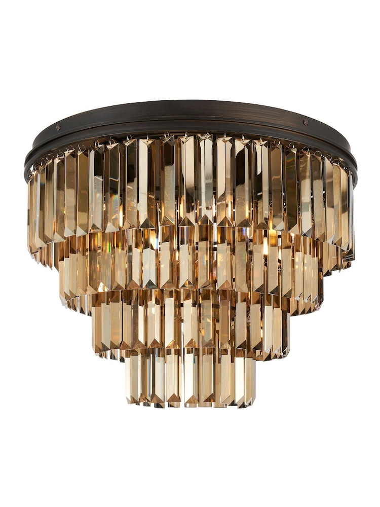 Visconte by BHS Bronze Ingot Crystal Pendant Flush Ceiling Fitting Ceiling Light - Image 2 of 5