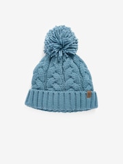 Mineral Blue Knitted Hat, Gloves and Scarf 3 Piece Set (3-16yrs) - Image 2 of 5