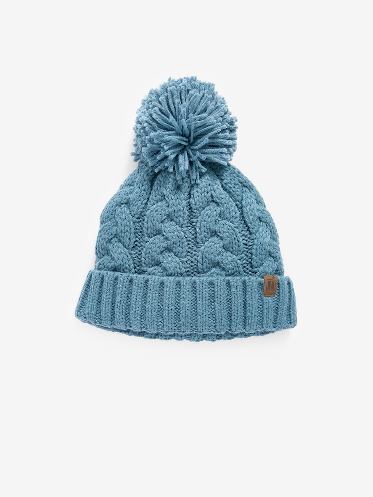 Mineral Blue Knitted Hat, Gloves and Scarf 3 Piece Set (3-16yrs) - Image 2 of 5