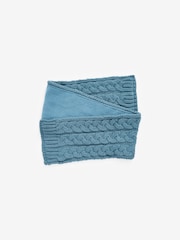 Mineral Blue Knitted Hat, Gloves and Scarf 3 Piece Set (3-16yrs) - Image 4 of 5