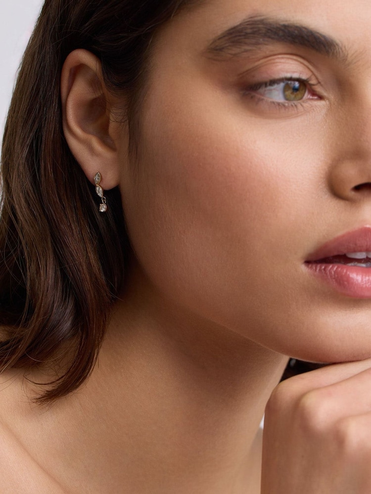D.Louise Gold Tone Tapered Crystal Drops - Image 1 of 3