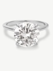 D.Louise Silver Round Solitaire Diamond-Inspired Ring 3ct - Image 1 of 2