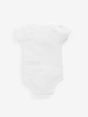 Levi's® White Classic Kids 100% Cotton Batwing Infant Hat Bodysuit And Booties Set - Image 3 of 6