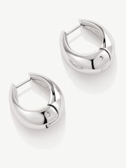 D.Louise Silver Dome Huggies - Image 2 of 2
