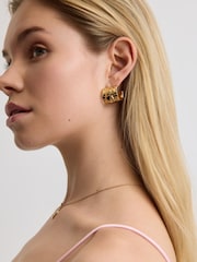 D.Louise Gold Tone Statement Molten Hoops - Image 1 of 4