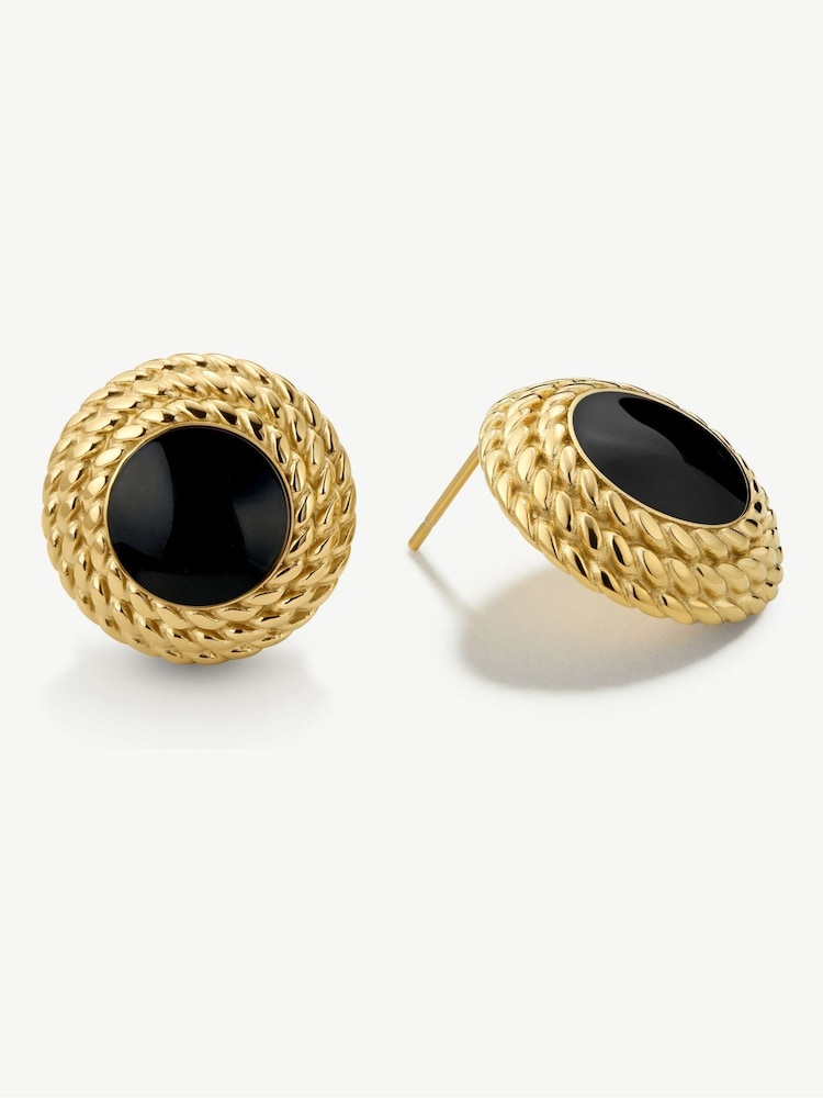 Pendientes vintage negros brillantes de D.Louise - Imagen 4 de 4