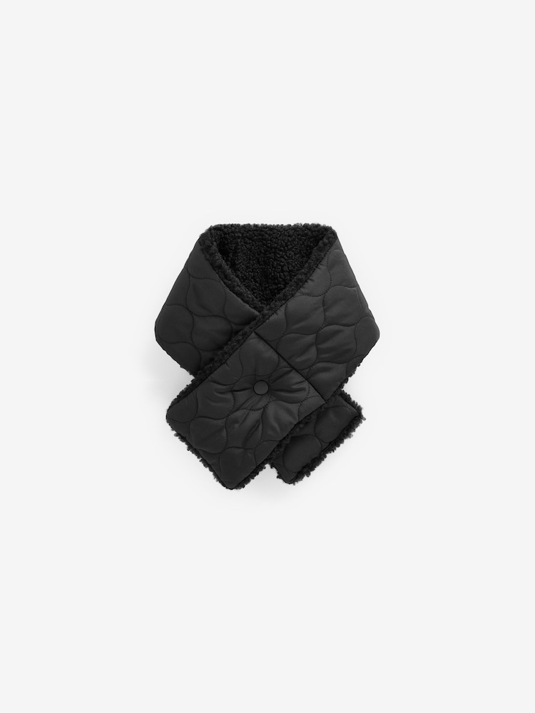 Black Quilted Scarf (3-16yrs) - Image 1 of 2
